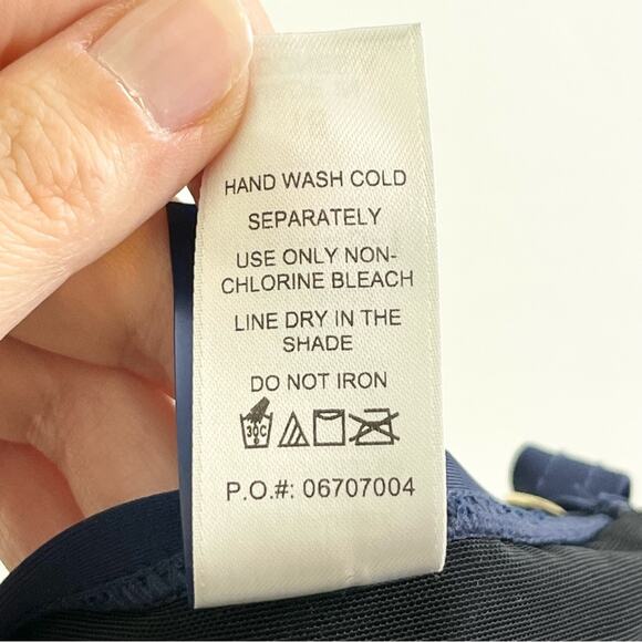 Swimsuits For All One Piece Lattice Plunge Swimsuit woman's size 18 Navy Blue - Picture 8 of 11